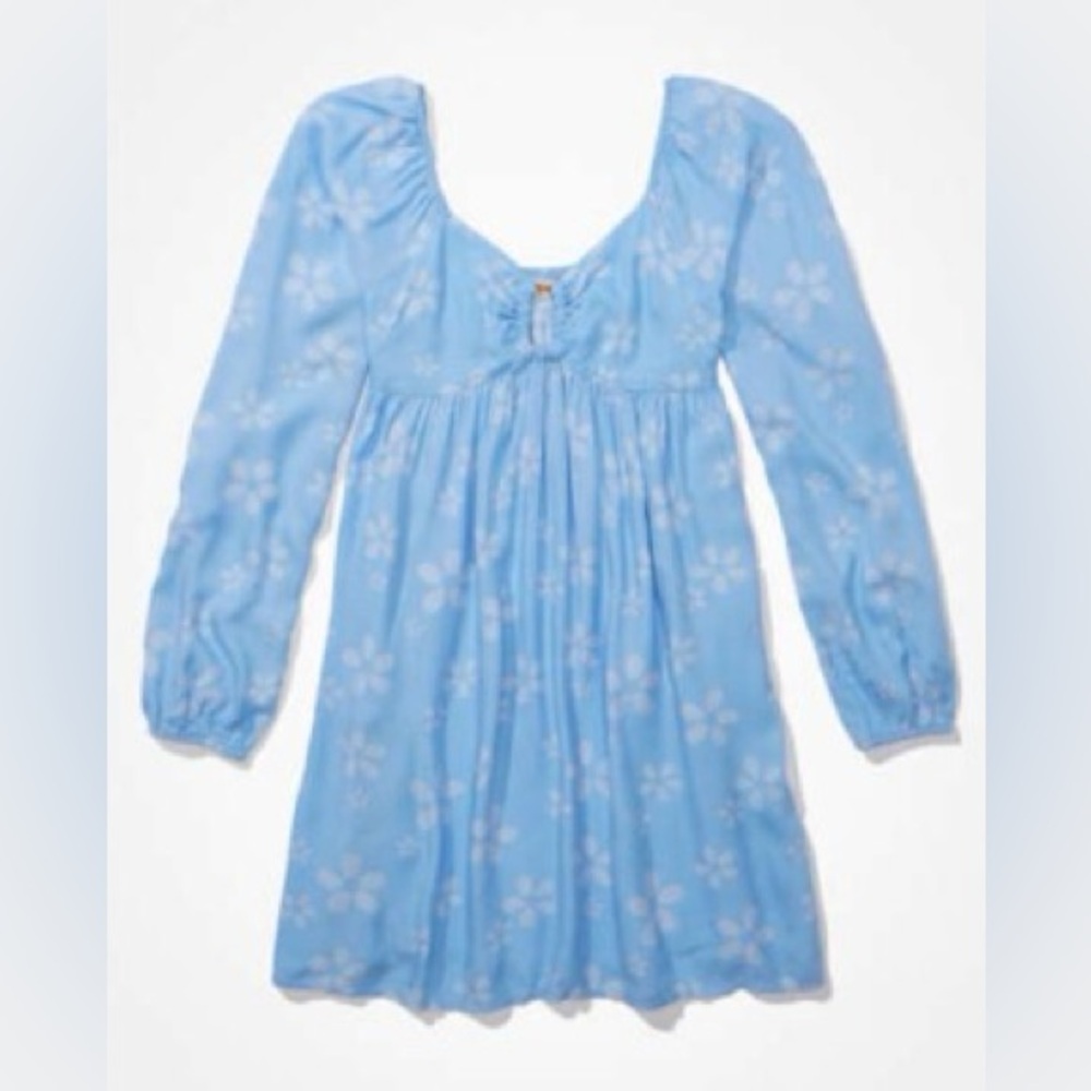 American Eagle Outfitters Large Button Up Mini Babydoll Dress - Picture 4 of 6